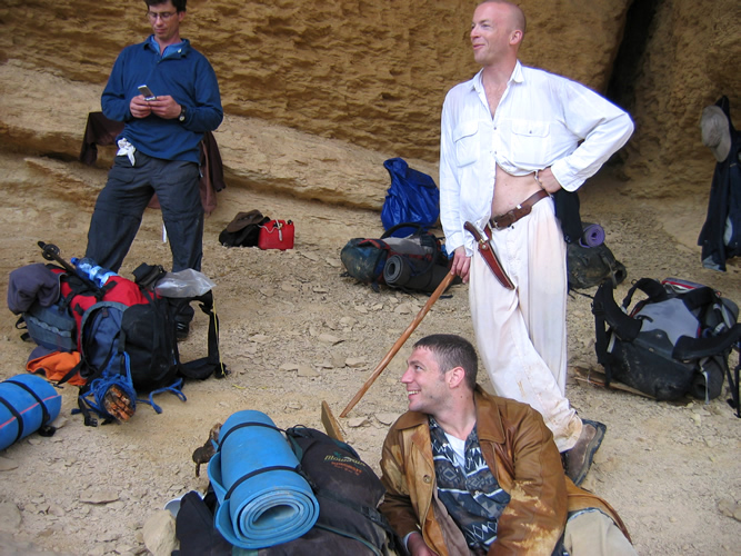 Under the rock roof in AKBAN desert gathering