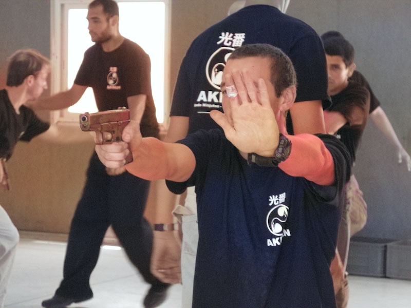 Learning to shoot handgun with only one hand is essential skill